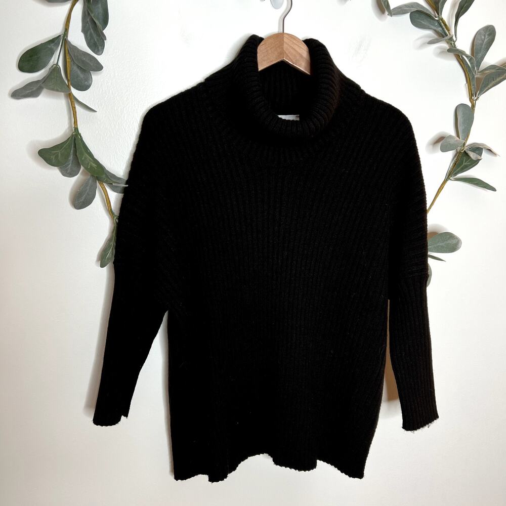 Mersea Black Side Slit Sweater